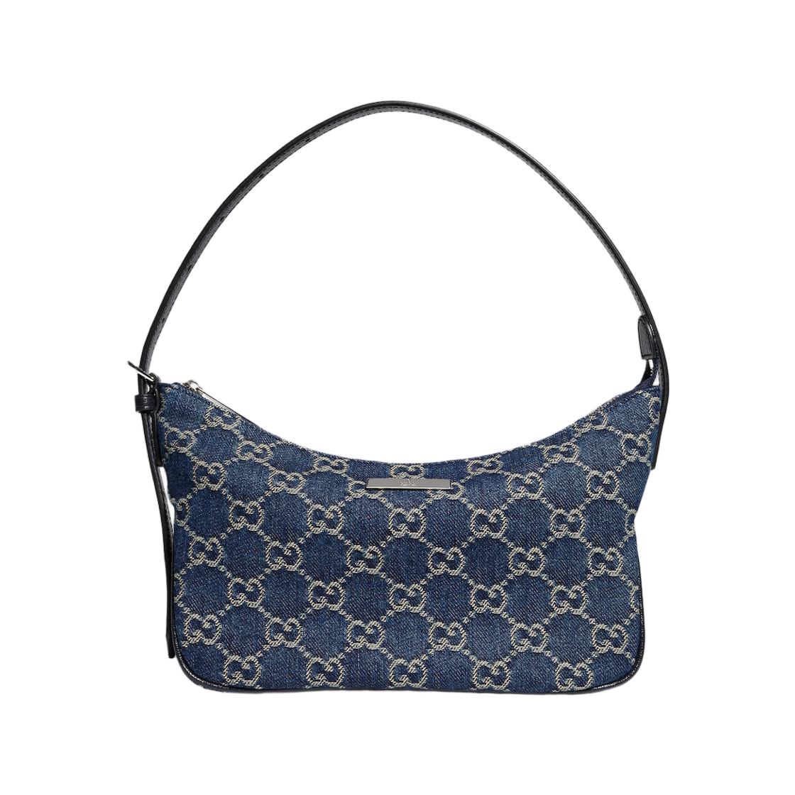 구찌 플라크 스몰 숄더백 다크 블루(Gucci Plaque Small Shoulder Bag Dark Blue) - 1