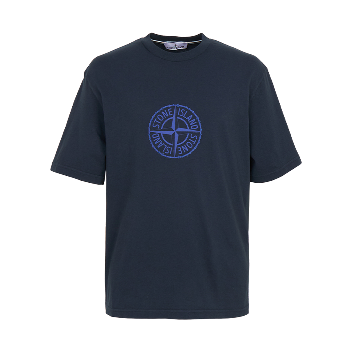L1S1521000-01S0362-V0020 Stone Island 2100001 Organic Cotton Jersey Regular Fit T-Shirt with All Around Compass Print Navy Blue - 26SS