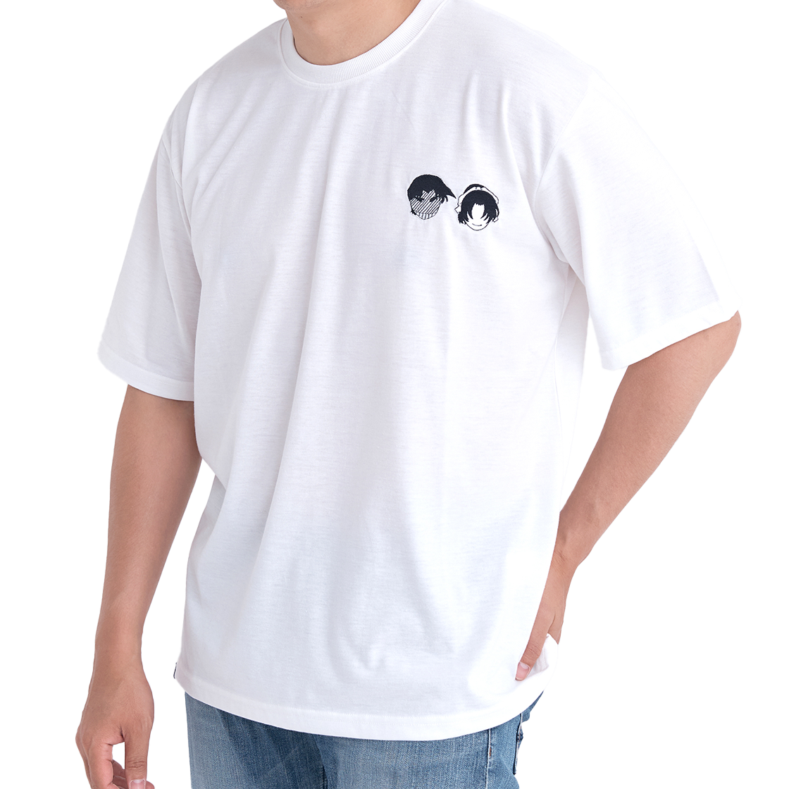 댄꼼마 x 명탐정 코난 하인성&가영이 자수 반팔 티셔츠(DANCOMMA × Detective Conan Hainseong & Gayoung Embroidered Short Sleeve T-Shirt) - 4