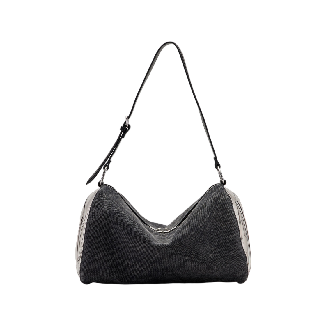 디젤 로드-D-숄더백 트랜스패런트 오발 D 사이드 블랙(Diesel Load-D-Shoulder Bag With Transparent Oval D Sides Black) - 2