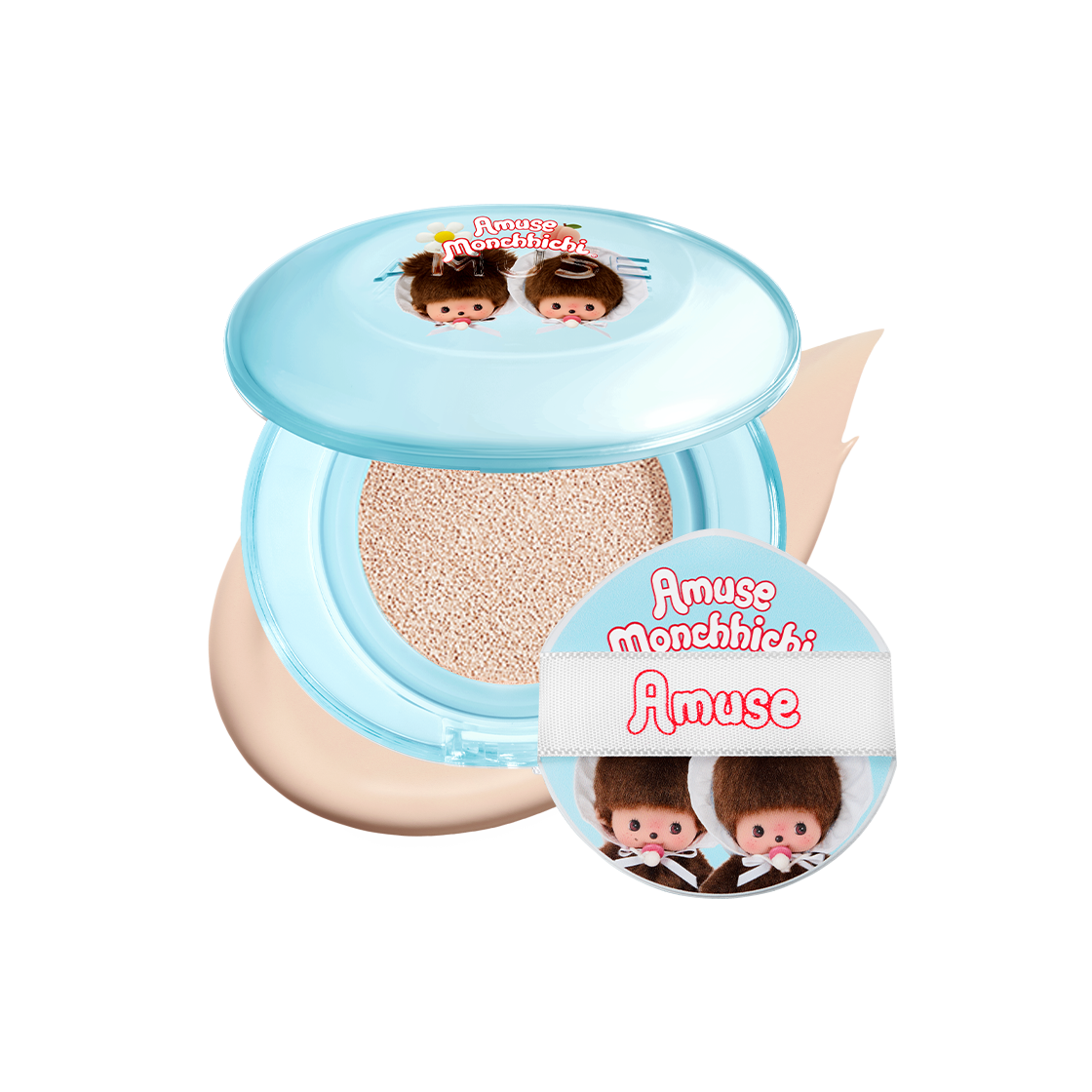 [몬치치 한정판][사은품 증정] 어뮤즈 에어리 포어 커버 쿠션([MONCHHICHI LIMITED EDITION][GIVEAWAY] AMUSE AIRY PORE COVER CUSHION) - 3
