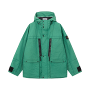 Stone Island 4100061 Metal Lamina Ripstop Heat Reactive Ventilation Flap Hooded Jacket Malachite