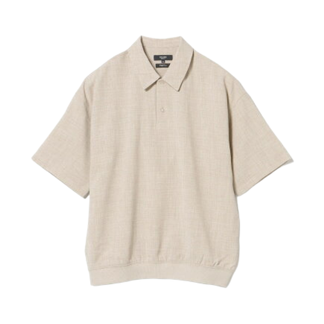 42-02-0026-639 Beams Heart Poly Melange Polo Shirt Beige