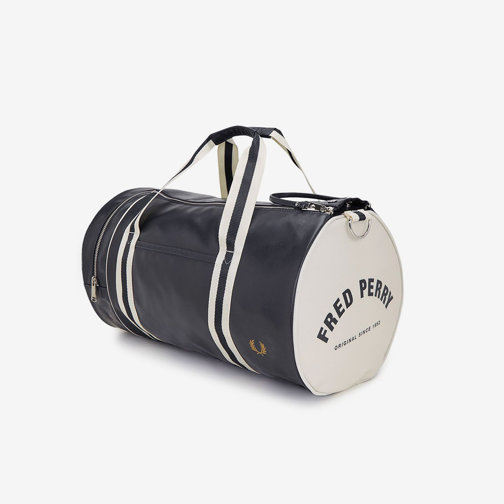 프레드페리 클래식 배럴 백 네이비 에크루(Fred Perry Classic Barrel Bag Navy Ecru) - 2