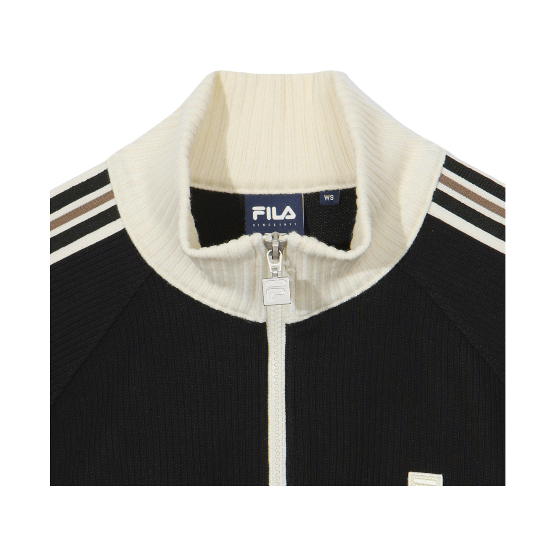 [6% 적립] 휠라 1911 여성 니트 트랙 집업 블랙([6% 적립] FILA 1911 Women Knit Track Zip-up Black) - 3