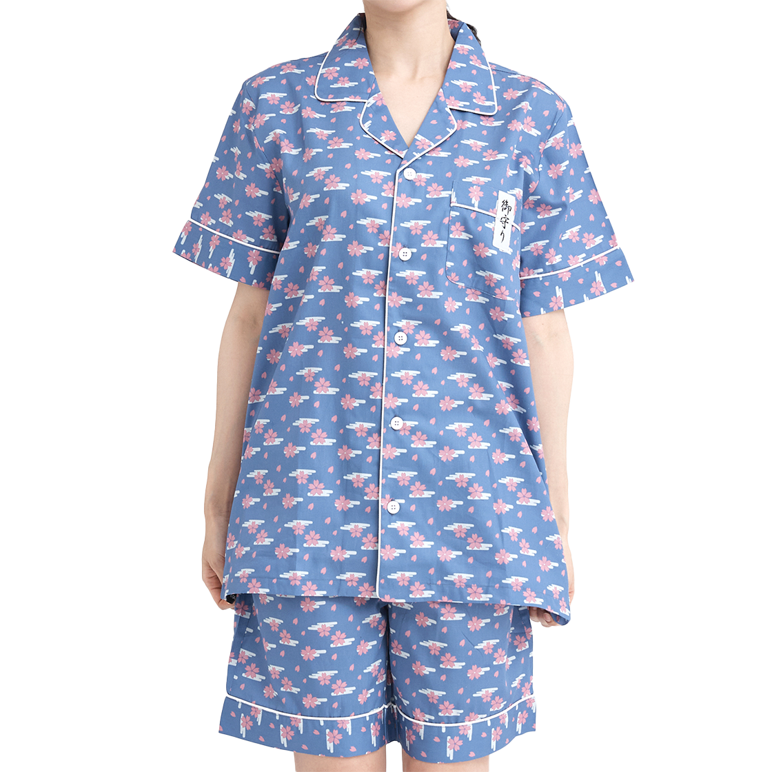 댄꼼마 x 명탐정 코난 하인성 부적 패턴 반팔 잠옷(DANCOMMA × Detective Conan Hainseong Talisman Pattern Short Sleeve Pajama Set) - 4