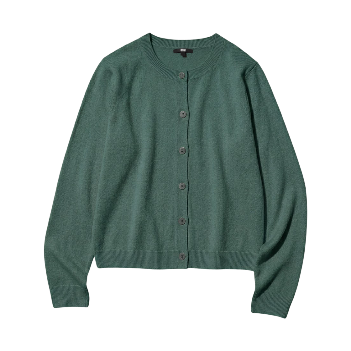 479672-56 (W) Uniqlo Cashmere Crewneck Short Cardigan Olive - JP