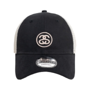 Stussy New Era 9Twenty SS Link Trucker Night Black