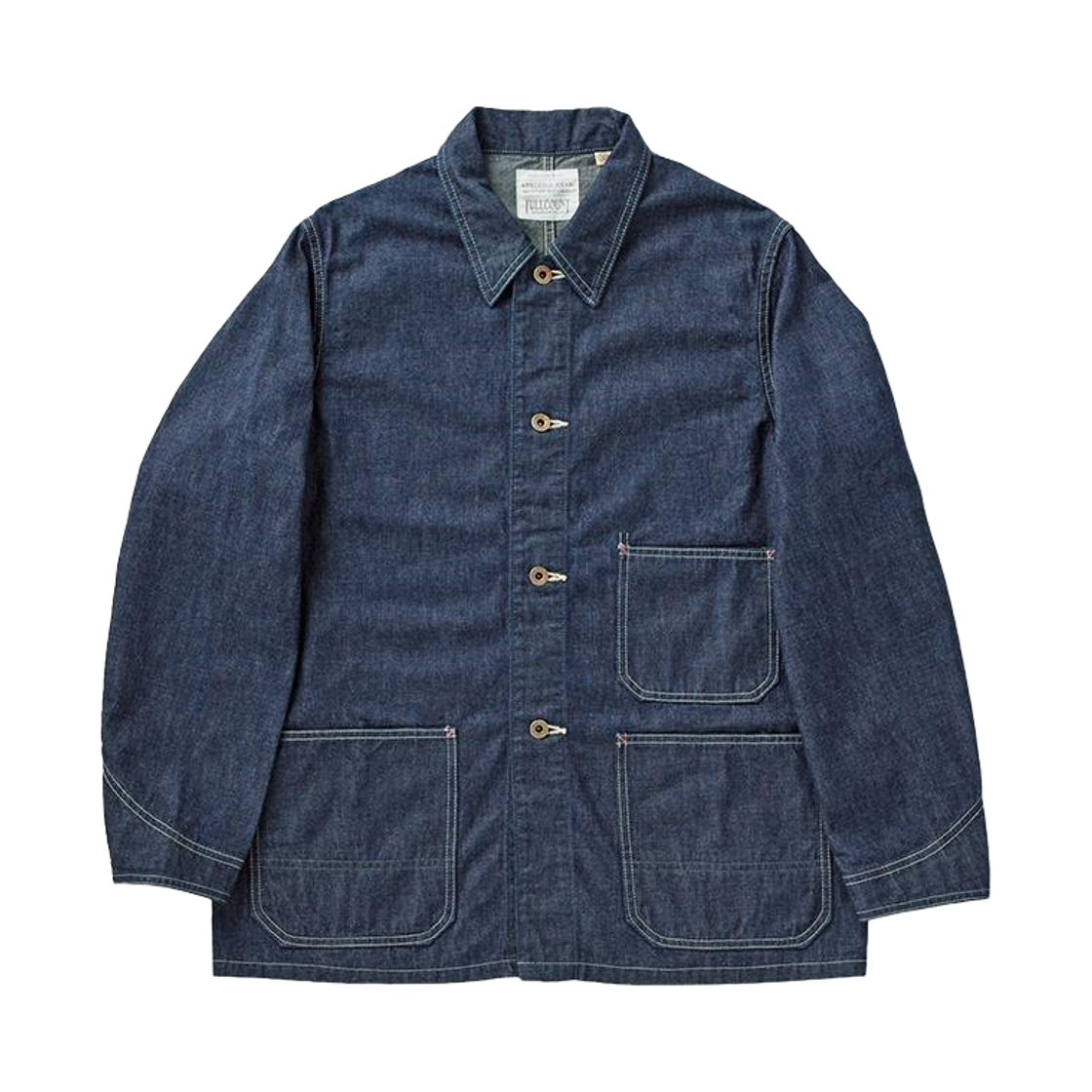 풀카운트 2015-1 데님 초어 자켓 인디고 블루(Fullcount 2015-1 Denim Chore Jacket Indigo Blue)