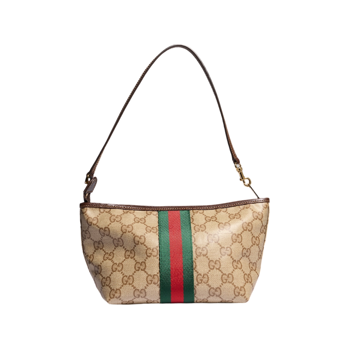 구찌 웹 스몰 파우치 샌드 다크 브라운(Gucci Web Small Pouch Sand Dark Brown) - 2