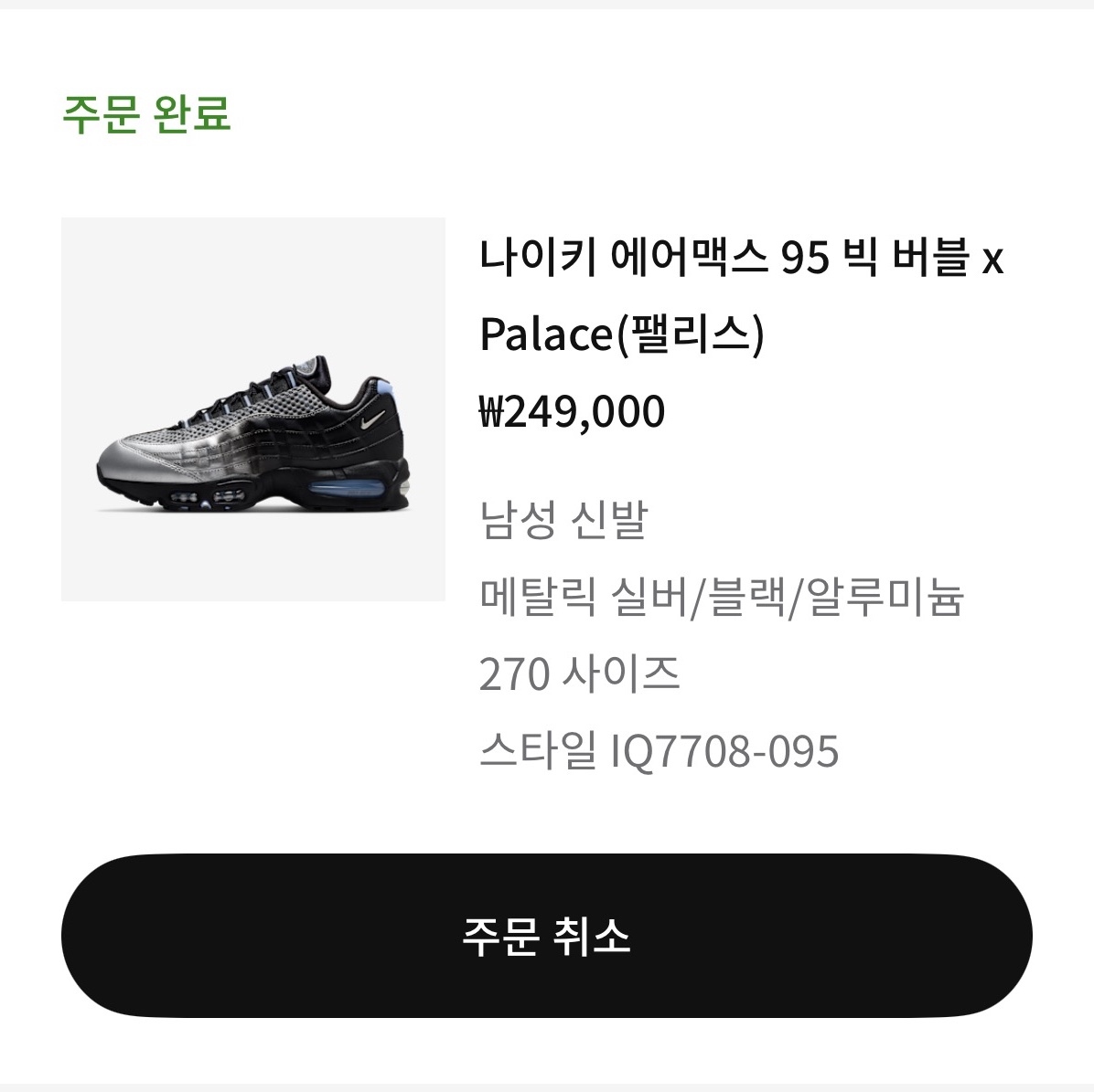 Nike x Palace Air Max 95 Metallic Silver Aluminum 착용 스타일