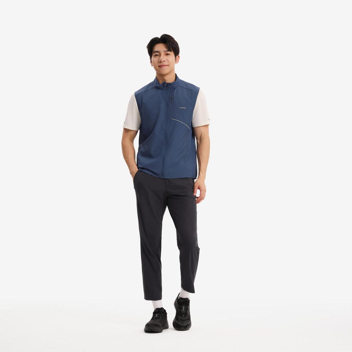 데카트론 남성 러닝 윈드 베스트 런 500 어비스 블루(DECATHLON Men's Running Wind Vest Run 500 Abyss Blue) - 8