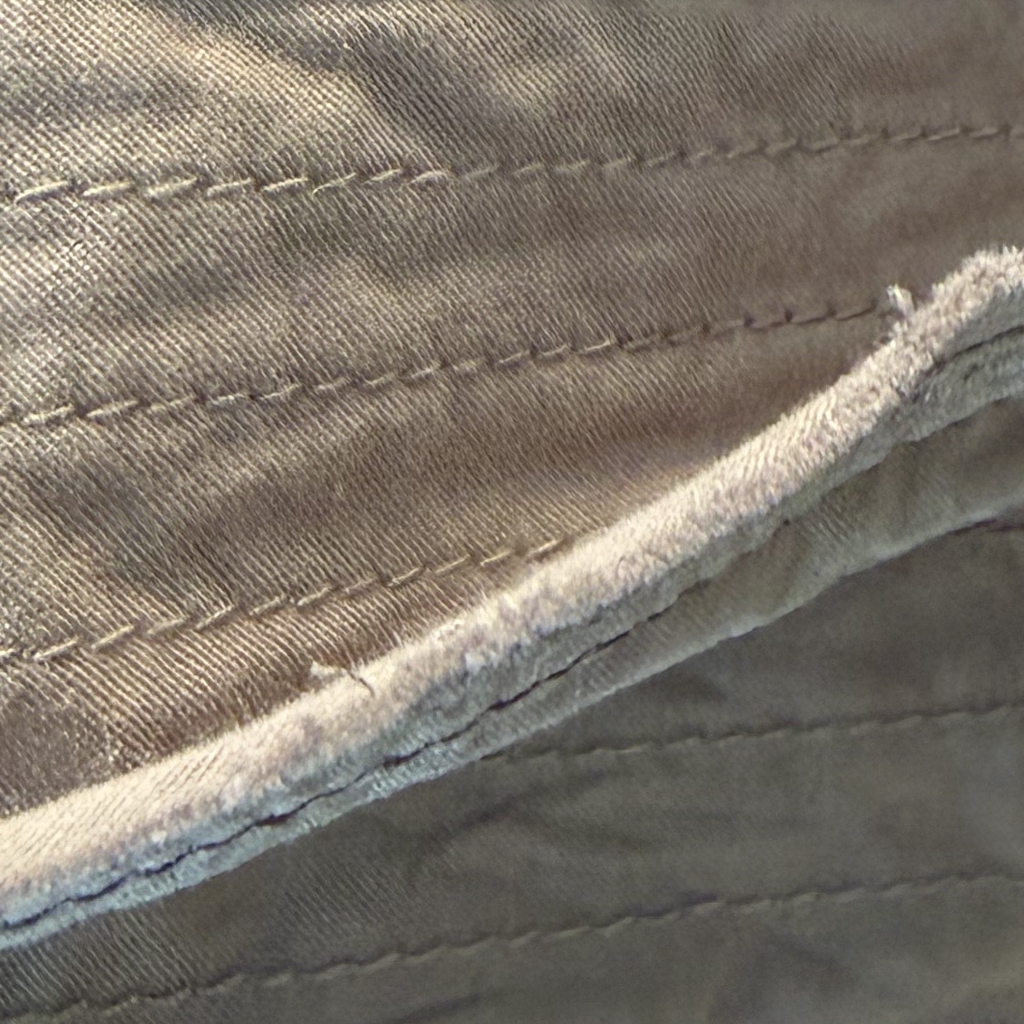 COYSEIO Raw Edge Cotton Skirt Ash Brown 착용 스타일 - 1