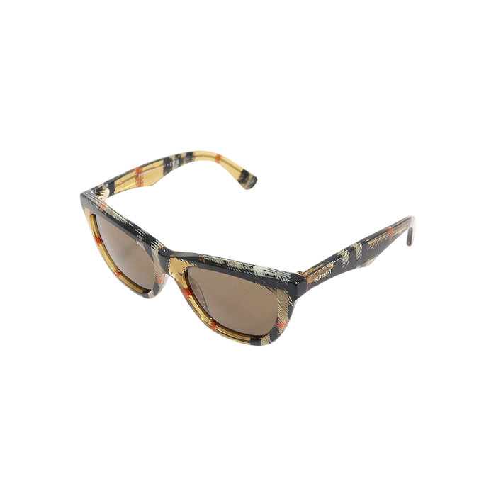 IT9FTSHT4HNB Burberry Check Light Sand Cat Eye Sunglasses