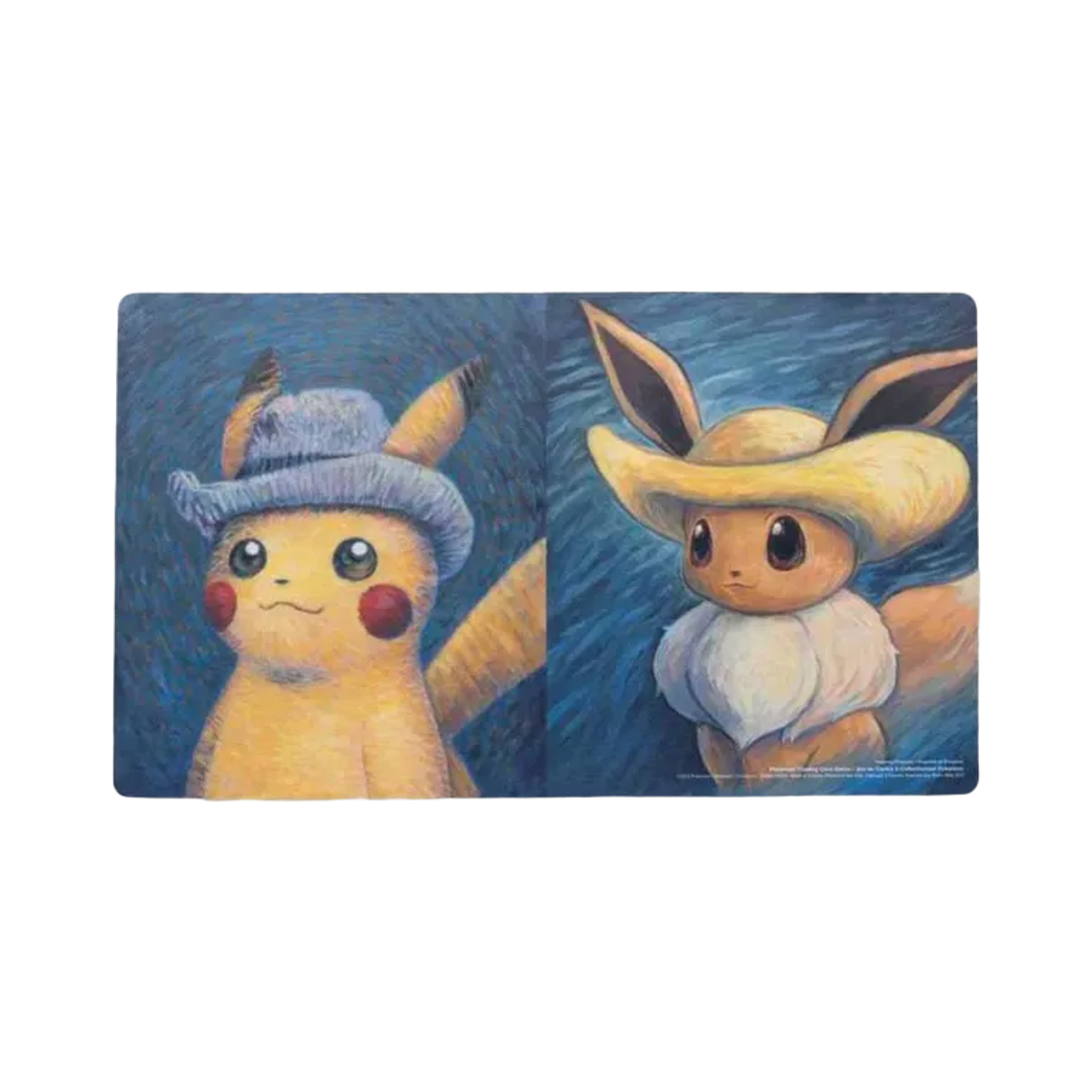 포켓몬 센터 x 반 고흐 미술관 러버 플레이매트 피카츄 & 이브이(Pokemon TCG x Van Gogh Museum Rubber Playmat Pikachu & Eevee)