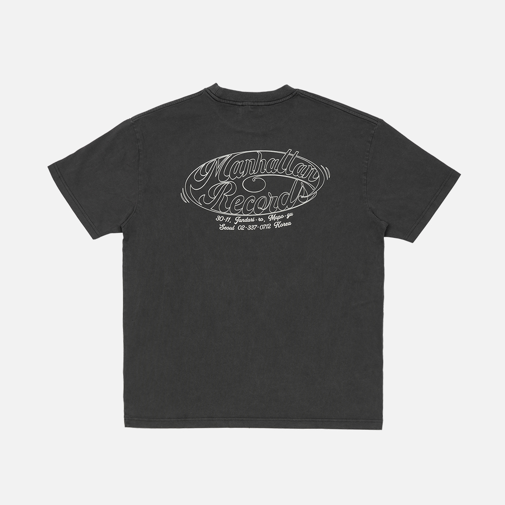 맨하탄 레코즈 피그먼트 라운드 로고 티 - 차(Manhattan Records Pigment Round Logo Tee - Charcoal) - 3