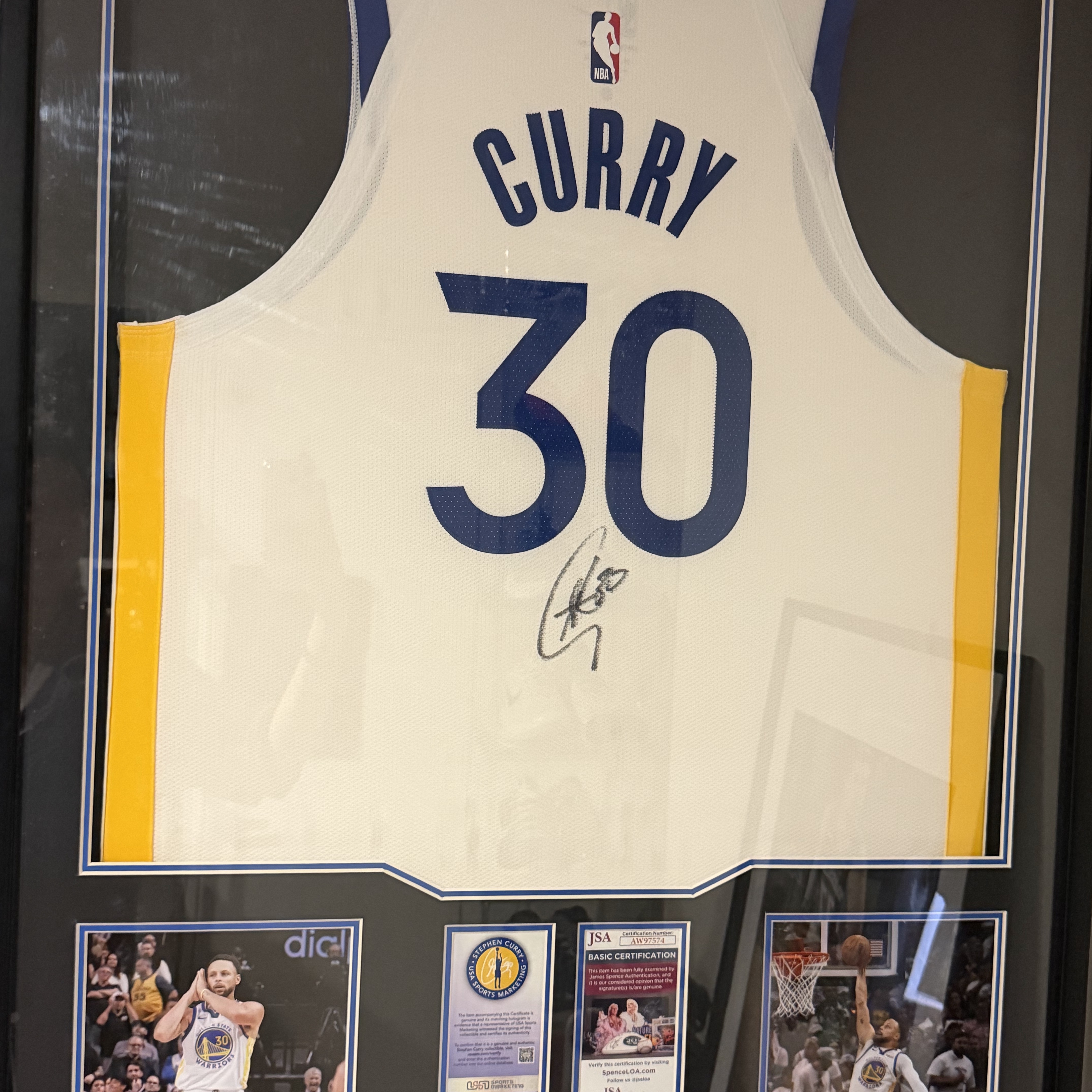 Nike Stephen Curry Golden State Warriors Association Edition 2022/23 NBA Swingman Jersey White 착용 스타일 - 2