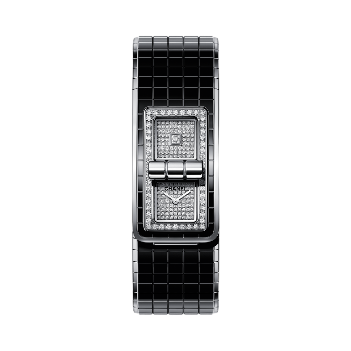 샤넬 코드 코코 워치 블랙 세라믹 스틸 다이아몬드(Chanel Code Coco Watch Black Ceramic Steel Diamonds)