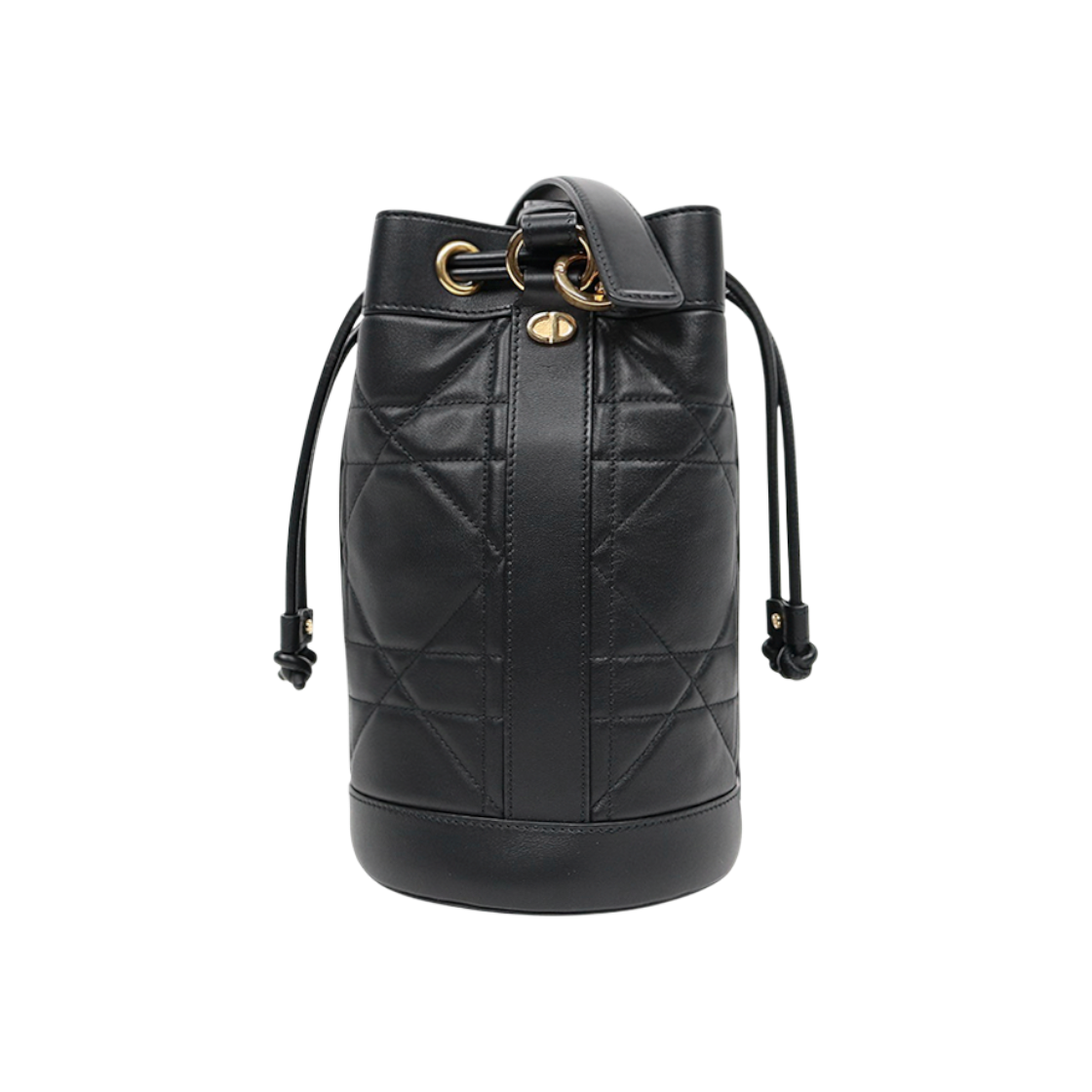 ITGIVR6KP4EV Dior Small Black Cannage Bucket Backpack C-A54801
