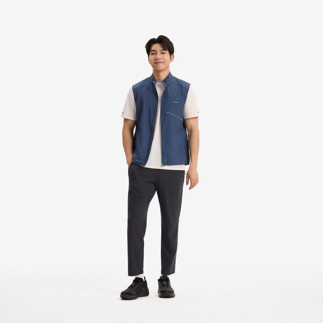 데카트론 남성 러닝 윈드 베스트 런 500 어비스 블루(DECATHLON Men's Running Wind Vest Run 500 Abyss Blue) - 7