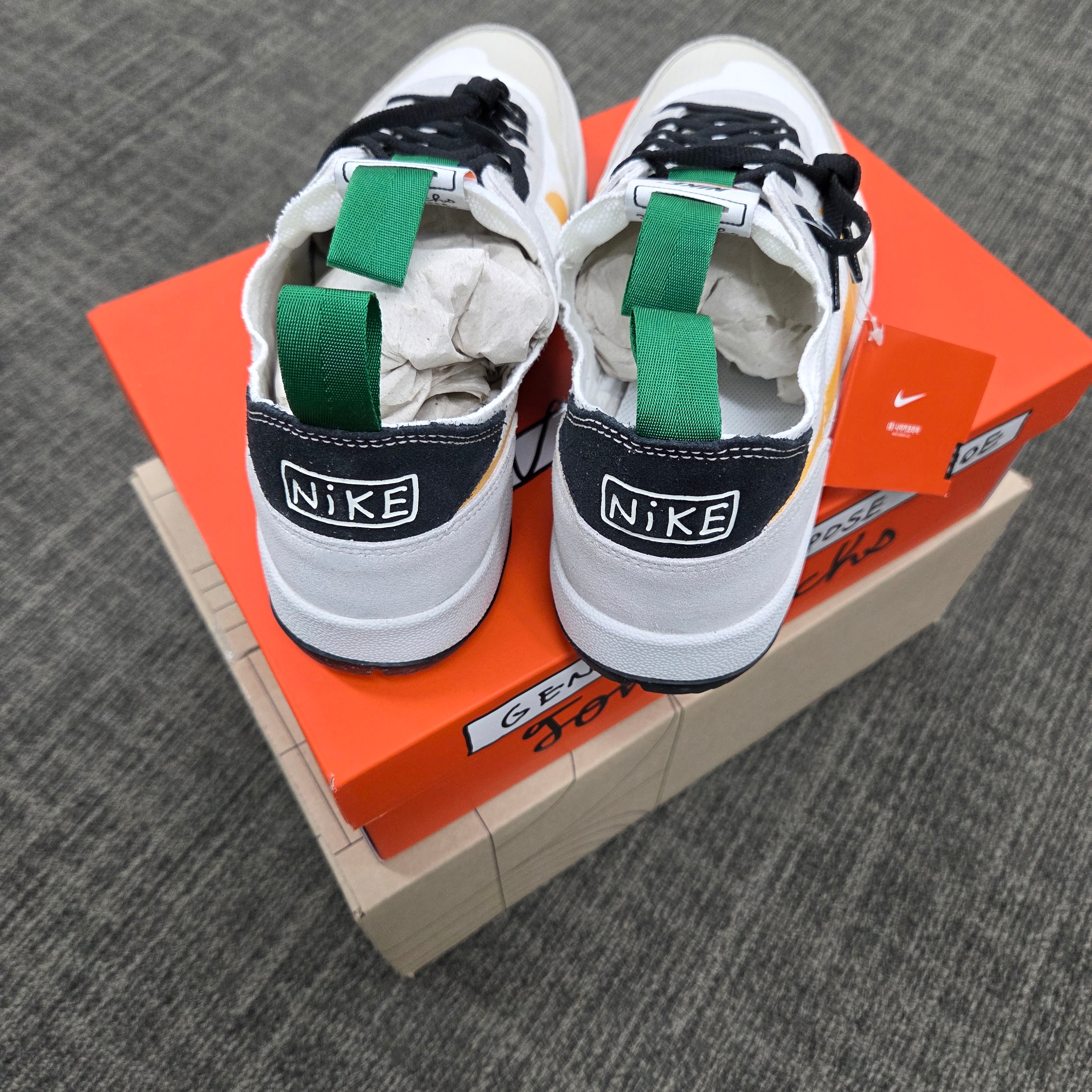 Nike x Tom Sachs General Purpose Shoe Pine Green University Gold 착용 스타일 - 3