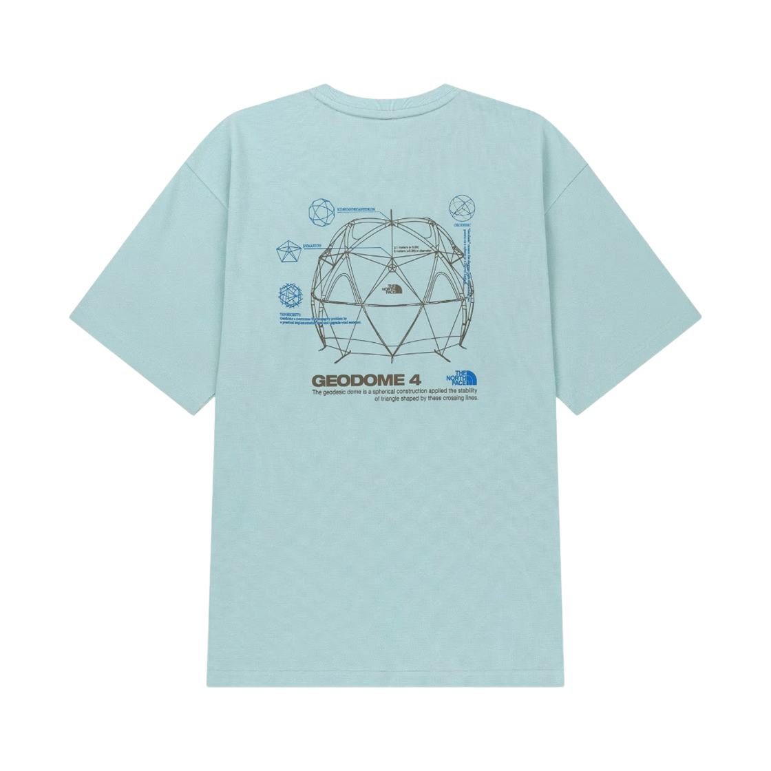 NT7US09L The North Face White Label Geodome S/S R/T-Shirt Aquatic - 26SS