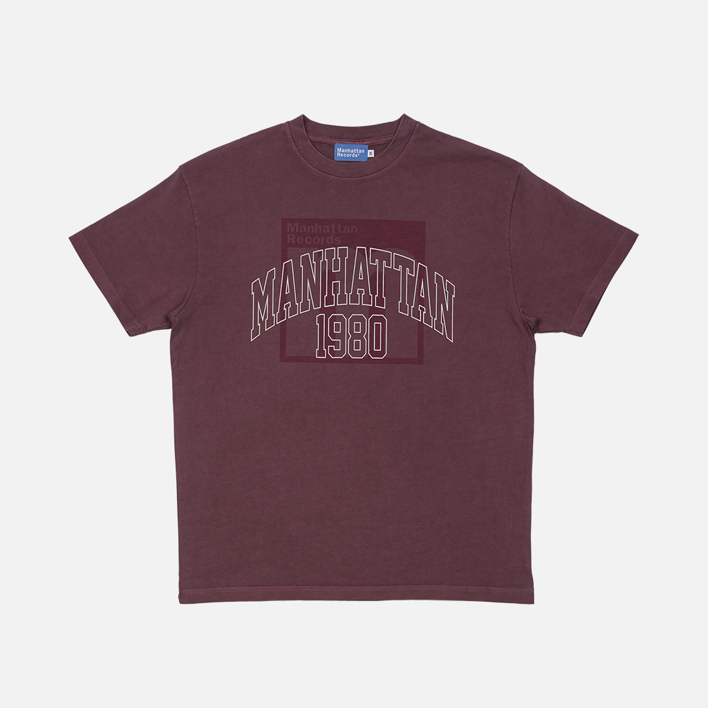 맨하탄 레코즈 피그먼트 스택 로고 티 - 레드(Manhattan Records Pigment Stack Logo Tee - Red) - 2