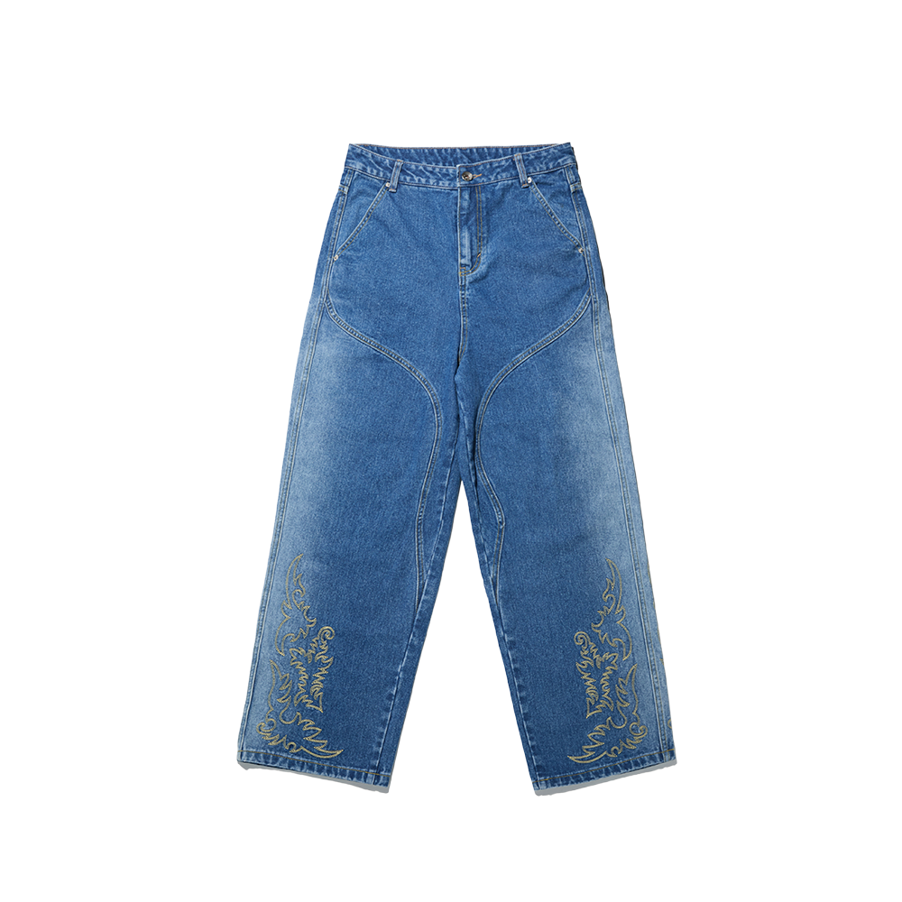 오가프 웨스턴 와이드 팬츠 인디고블루(Ogarp Western Wide Pants IndigoBlue)