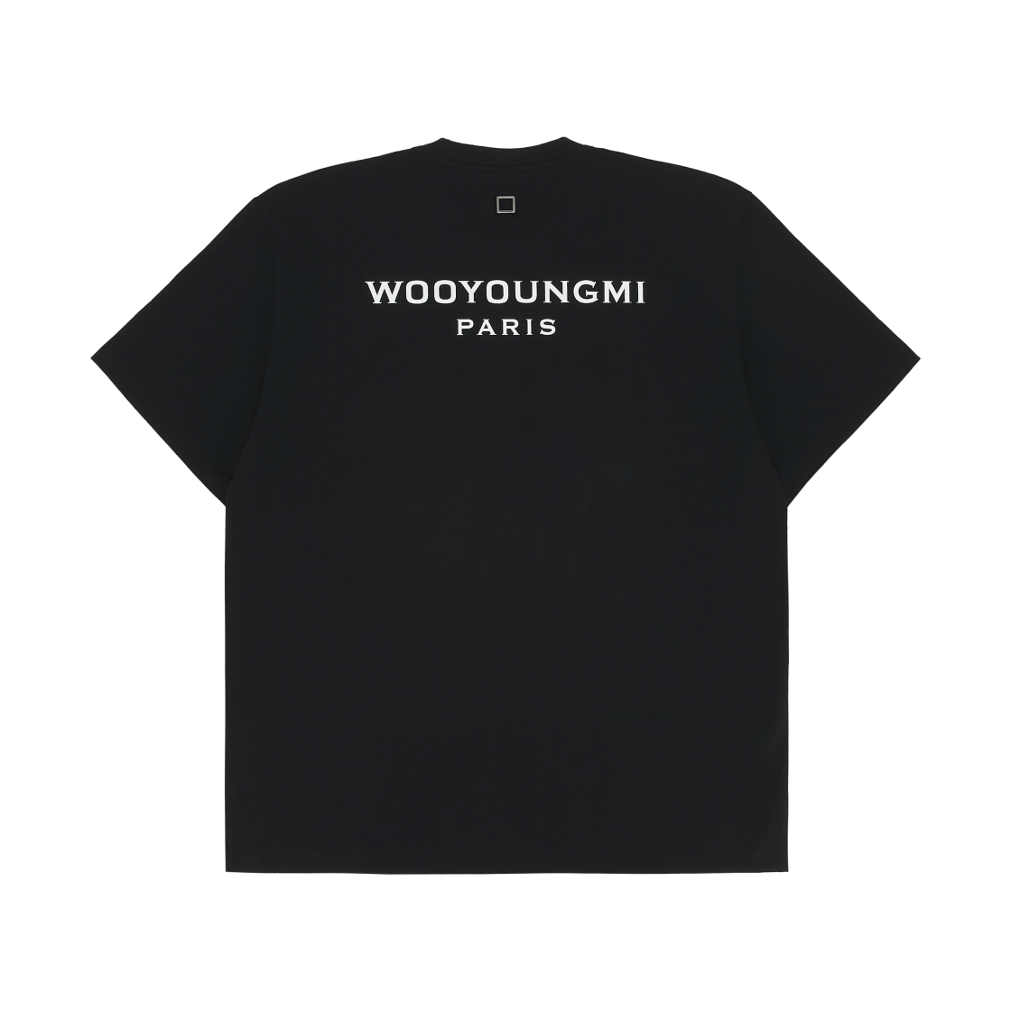 우영미 코튼 백로고 티셔츠 블랙 - 26SS