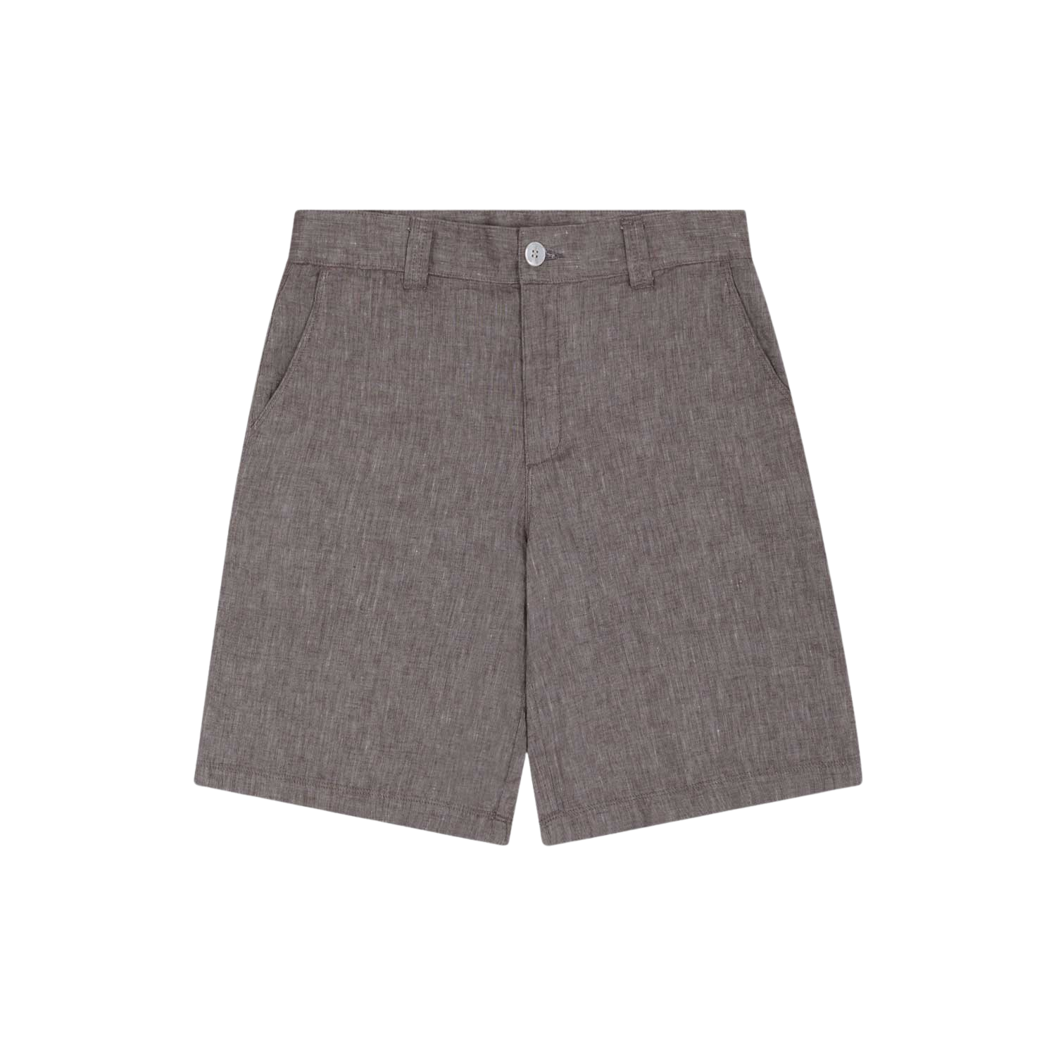 사파리스팟 워시드 린넨 슬럽 숏츠 브라운(Safarispot Washed Linen Slub Shorts Brown)