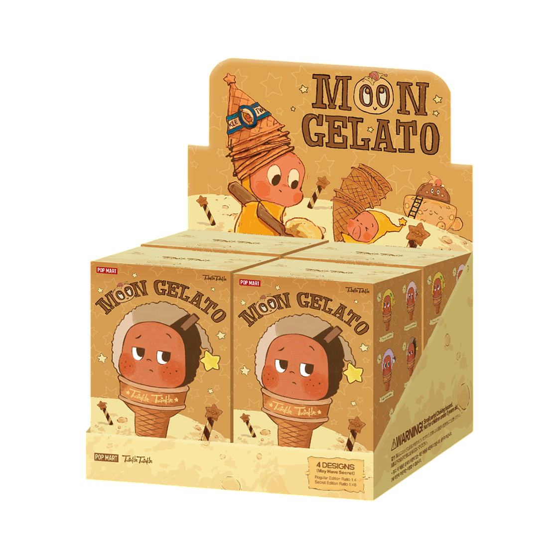 팝마트 트윙클 트윙클 문 젤라또 시리즈 아이스크림 인형 키링 미개봉 랜덤박스 (4개입)