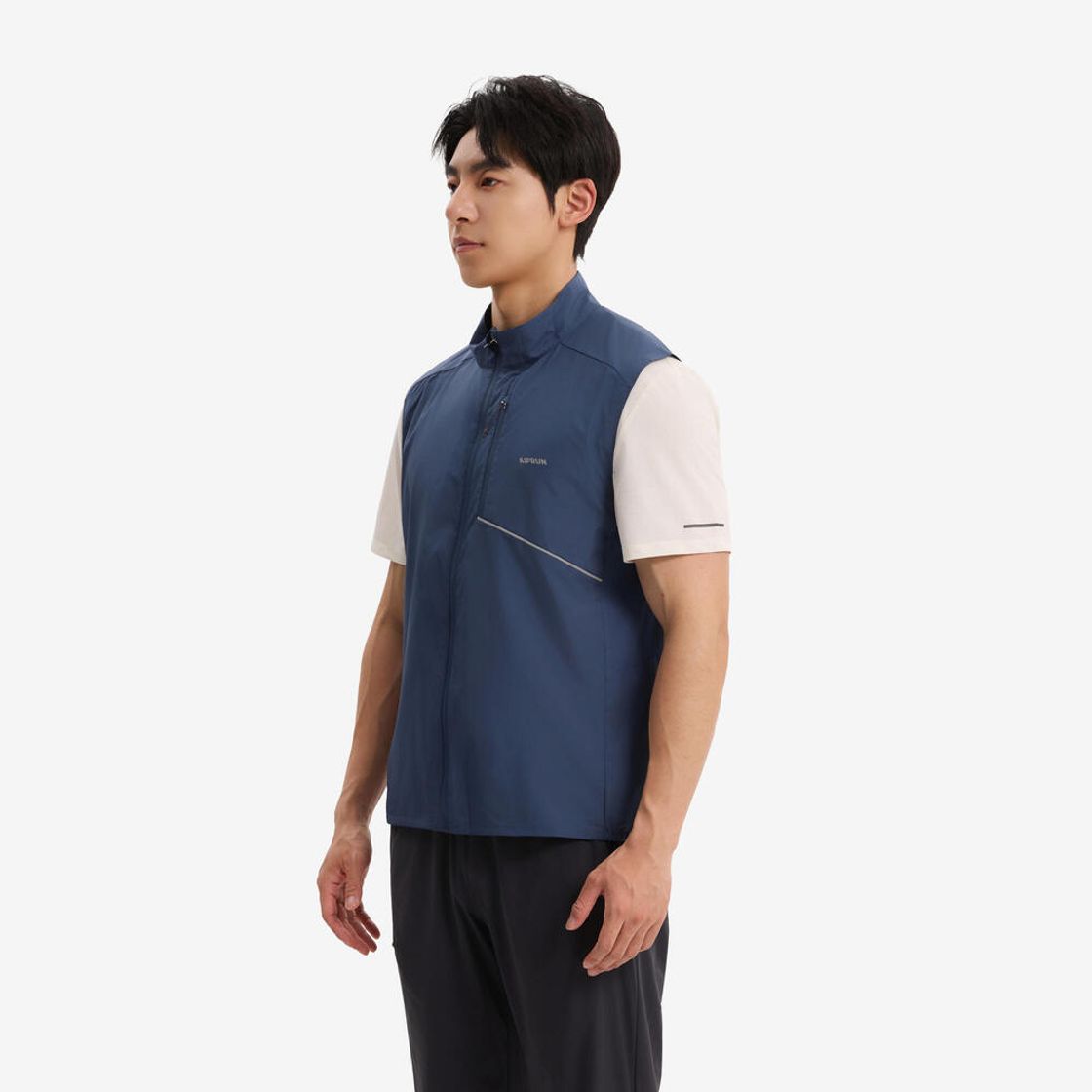 데카트론 남성 러닝 윈드 베스트 런 500 어비스 블루(DECATHLON Men's Running Wind Vest Run 500 Abyss Blue) - 3
