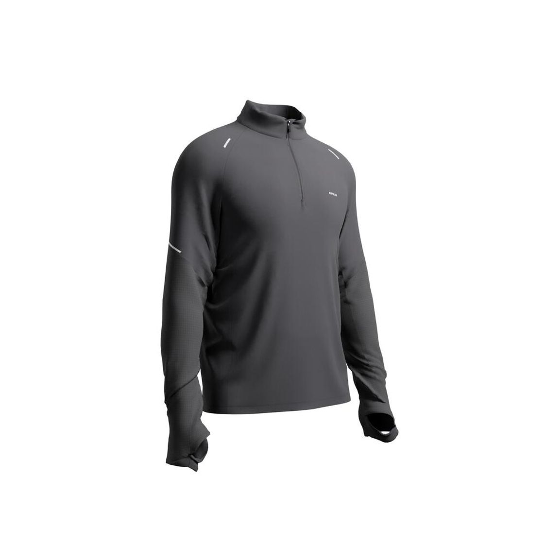 데카트론 남성 하프집 러닝 긴팔 티 런 웜 500 스모크 블랙(DECATHLON Men's Half-Zip Running Long-Sleeved T-Shirt Run Warm 500 Smoke Black) - 8