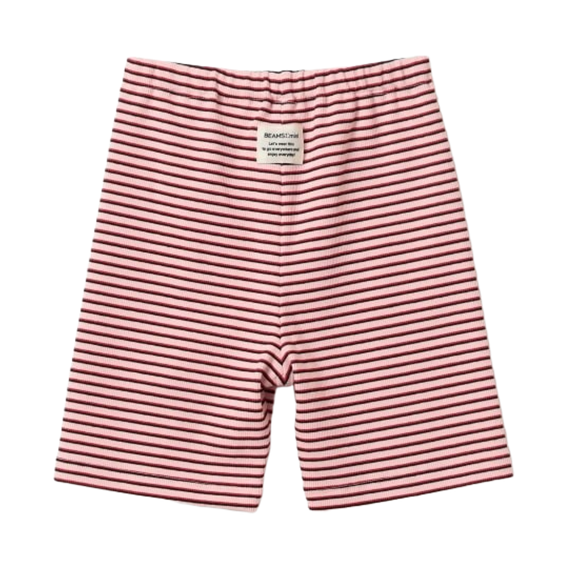 (키즈) 빔즈 미니 하프 레깅스 팬츠 핑크 보더 - 웹 한정((Kids) Beams Mini Half Leggings Pants Pink Border - Web Exclusive) - 2