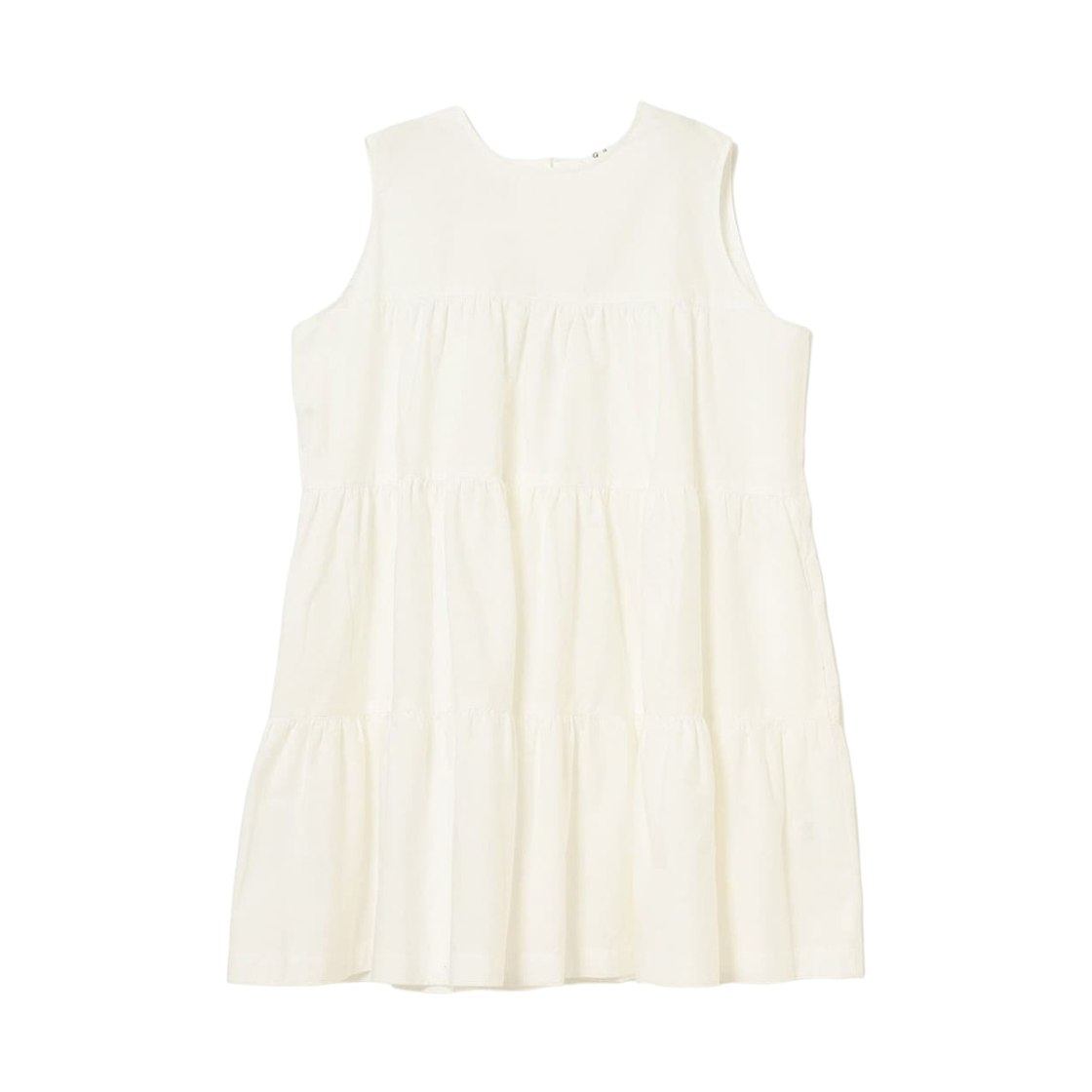 61-01-1023-024 (W) Ray Beams x Gymphlex Tiered Sleeveless Tunic Off White