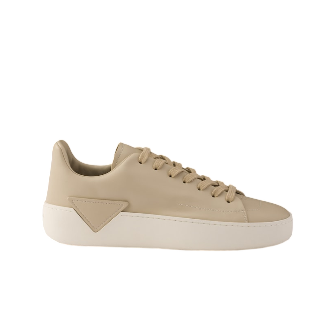 1E530O-070-F0F24 (W) Prada Court Leather Sneakers Desert Beige