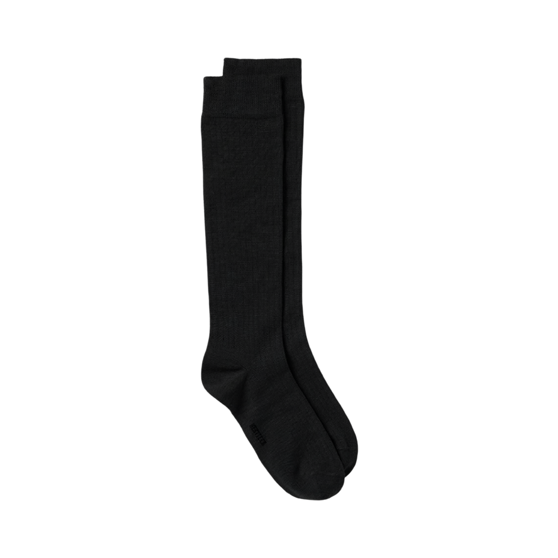 479562-09 Uniqlo Heattech Ribbed Knee High Socks Black