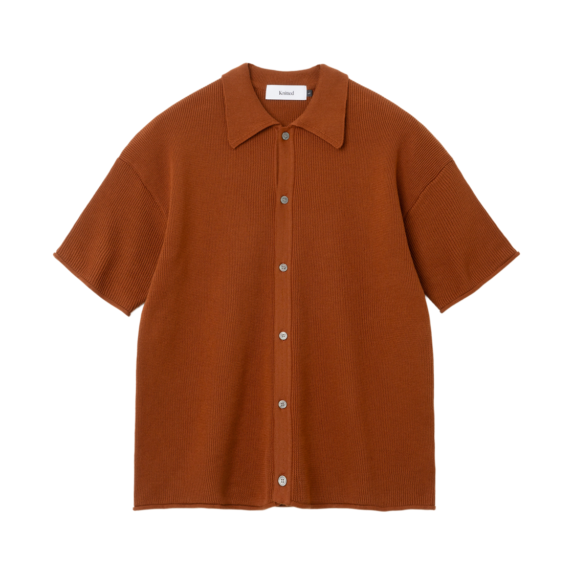 니티드 썸머 레이어링 니트 셔츠 시나(Knitted Summer Layering Knit Shirt Cinnamon)