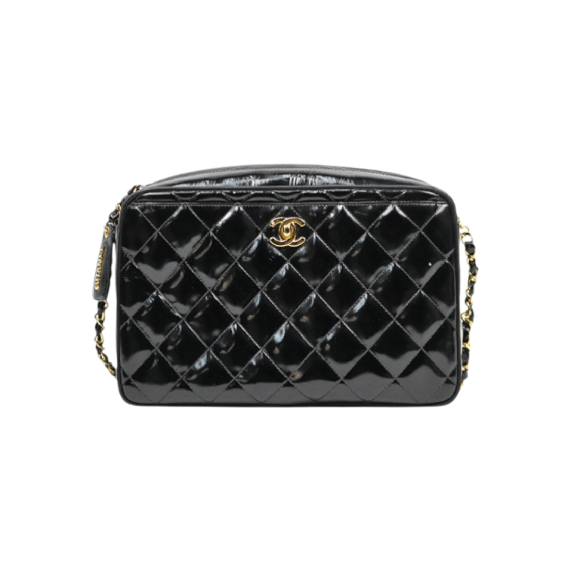 샤넬 블랙 페이던트 퀼팅 CC 체인 숄더백 A-A52239(Chanel Black Patent Quilted CC Chain Shoulder Bag A-A52239) - 1