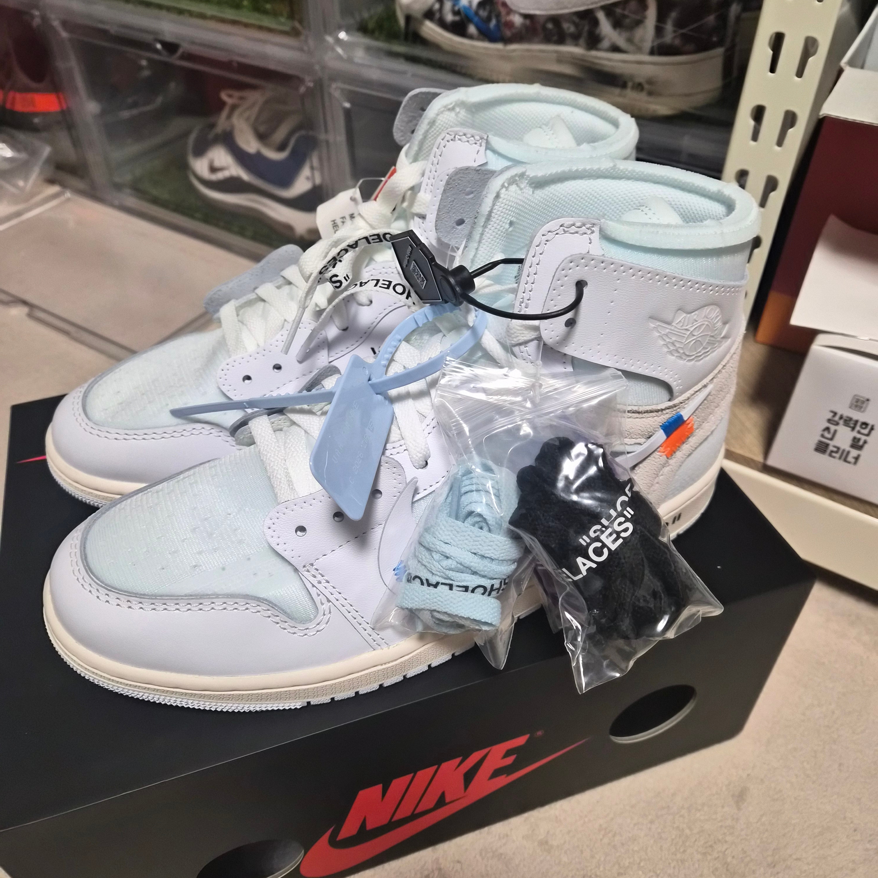 Jordan 1 x Virgil Abloh Archive Retro High Alaska White 착용 스타일