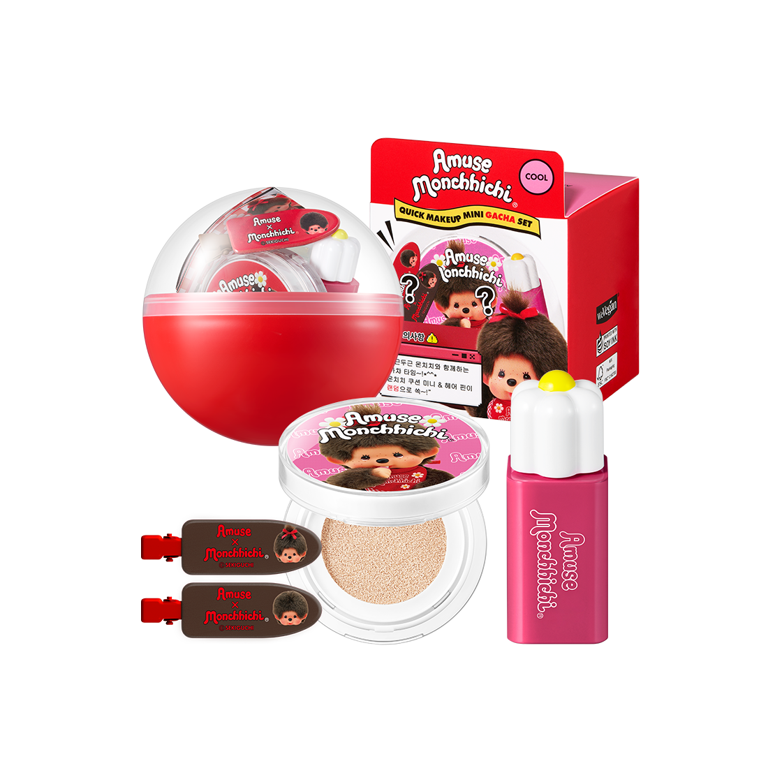 [몬치치 한정판][사은품 증정] 어뮤즈 퀵 메이크업 미니 가챠([MONCHHICHI LIMITED EDITION][GIVEAWAY] AMUSE QUICK MAKEUP MINI GACHA) - 2