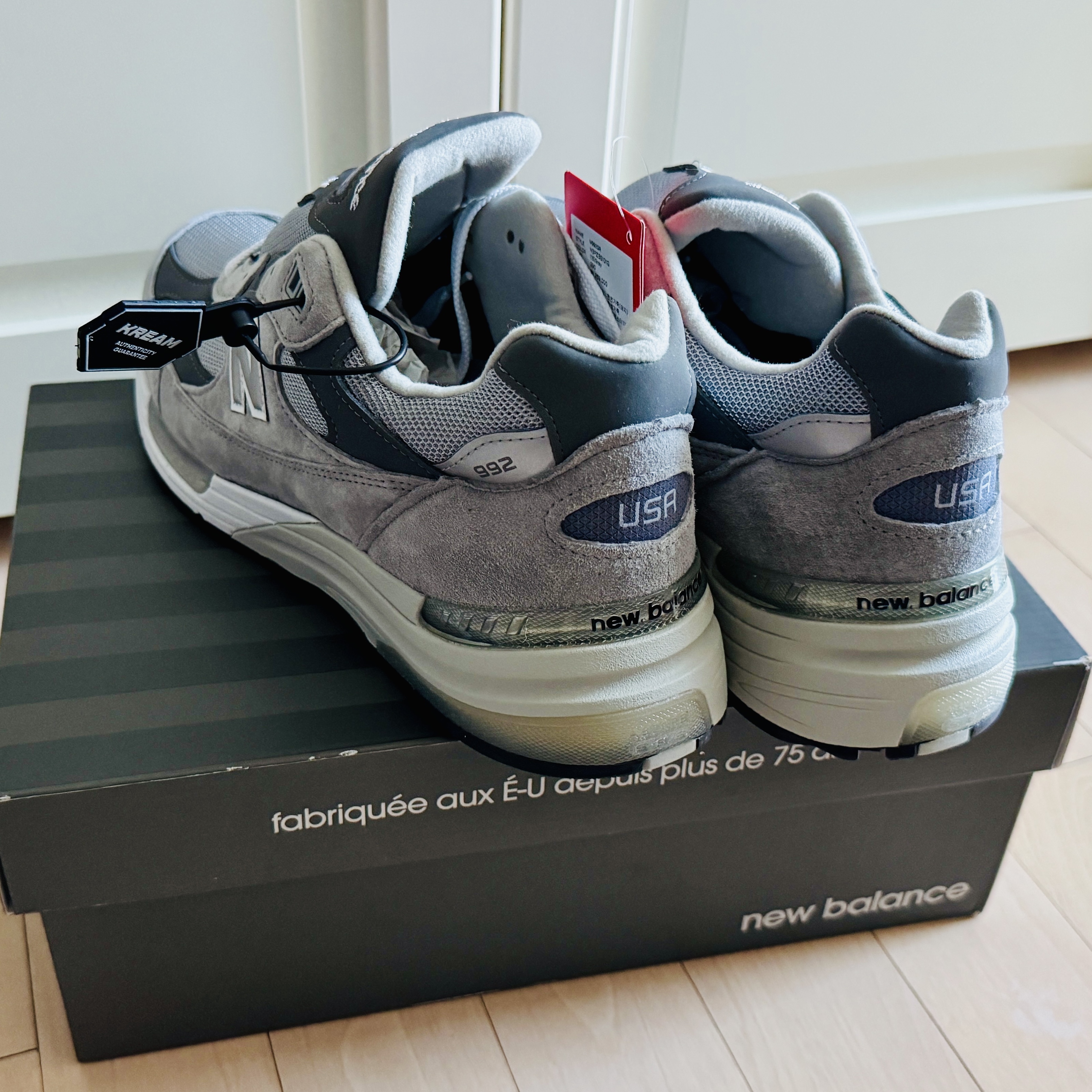 New Balance 992 Made in USA Grey - D Standard 착용 스타일