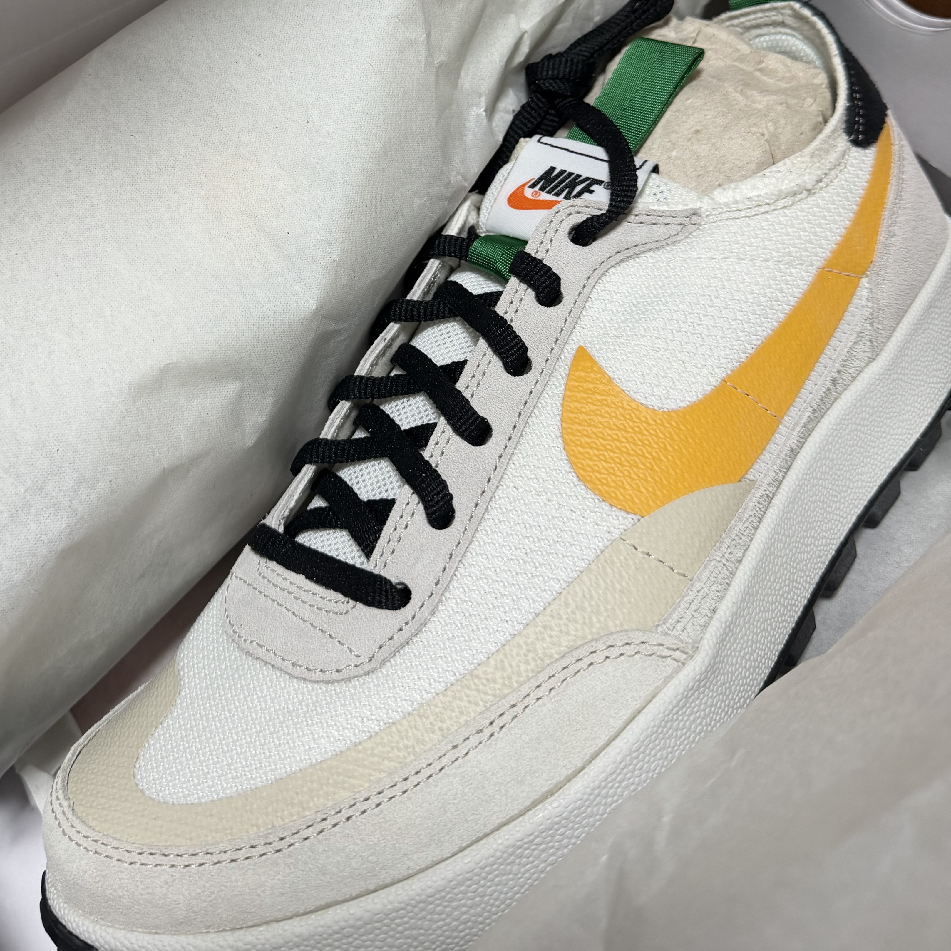 Nike x Tom Sachs General Purpose Shoe Pine Green University Gold 착용 스타일
