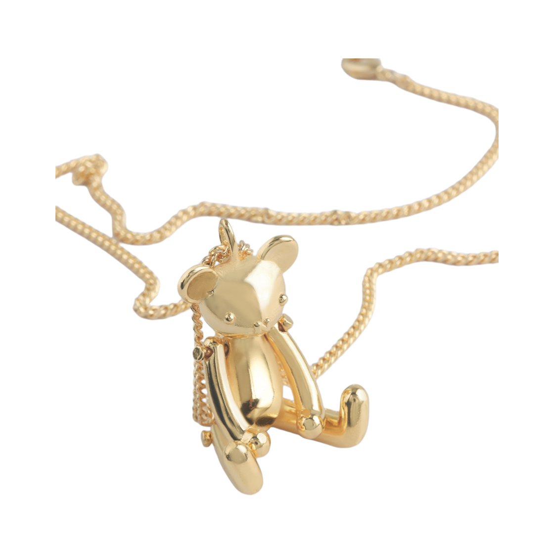 NONENON-135 Nonenon Bear Necklace Silver925 (18K Gold Plated)