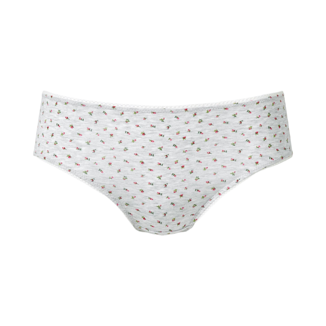 482691-03 (W) Uniqlo Soft Modal Middle Waist Flower Brief Gray