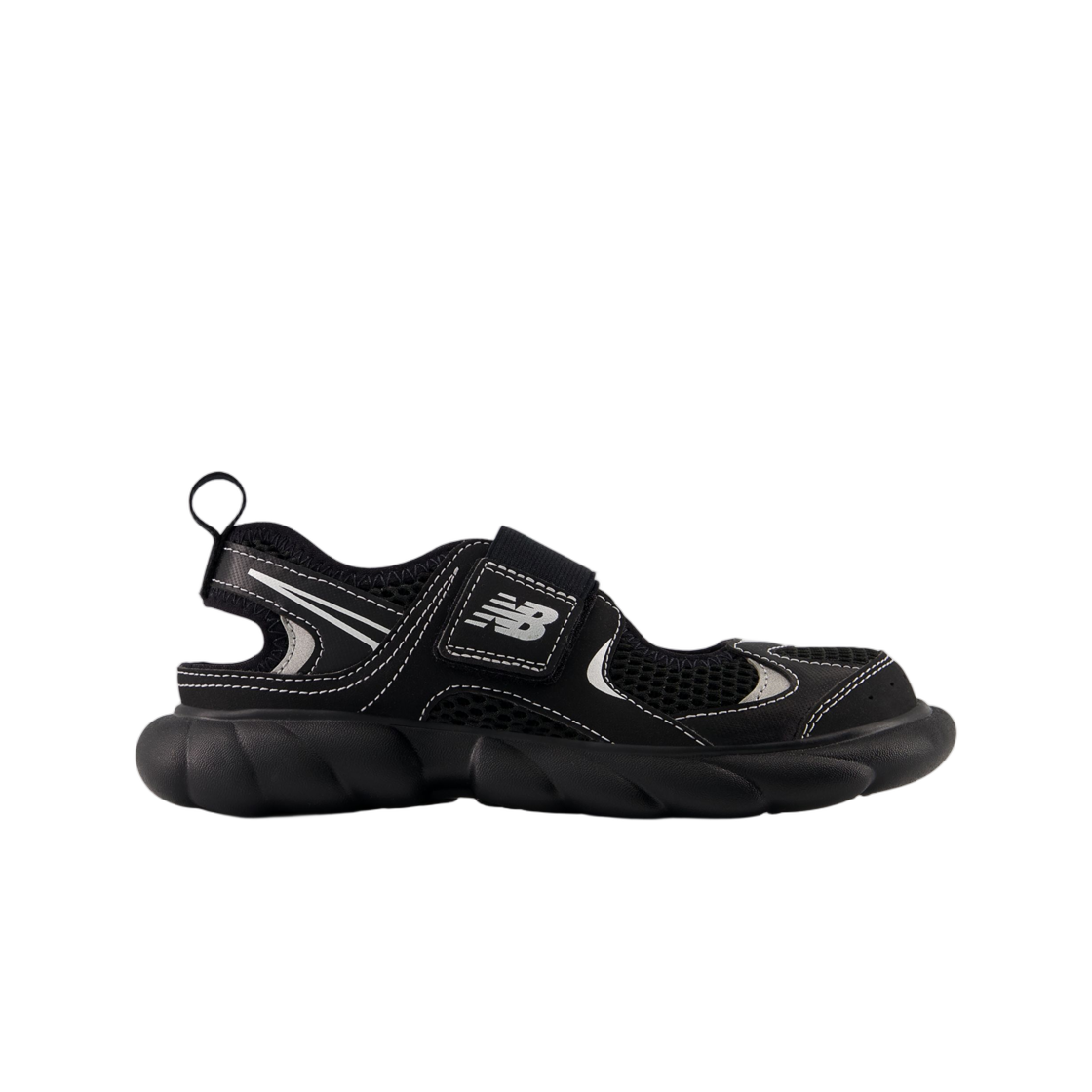 P2302J4 (Kids) New Balance 230 Hook and Loop Black Silver Metallic - M Medium