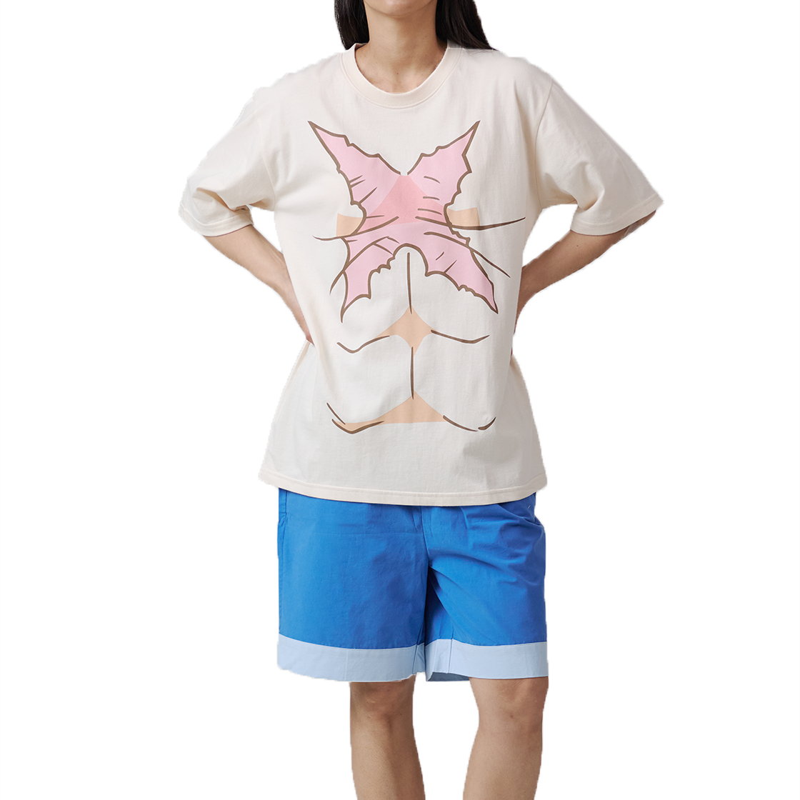 댄꼼마 x 원피스 루피 고무고무 반팔 티셔츠(DANCOMMA × One Piece Monkey D. Luffy Gum-Gum Short-Sleeve T-Shirt) - 5