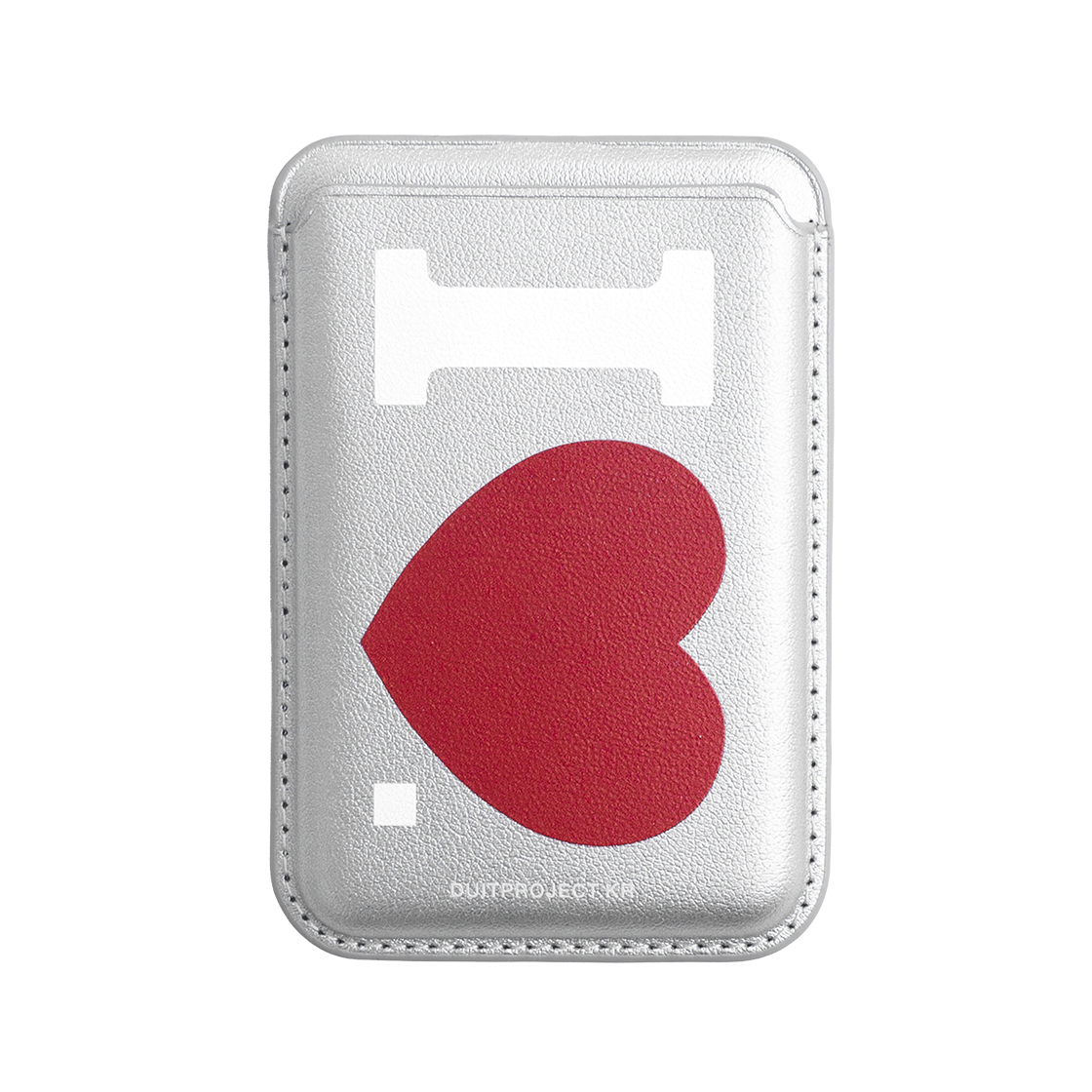 더트프로젝트 아이러브 레더 포켓 (S) 실버 화이트(Duitproject I love Leather Pocket (S) Silver White)