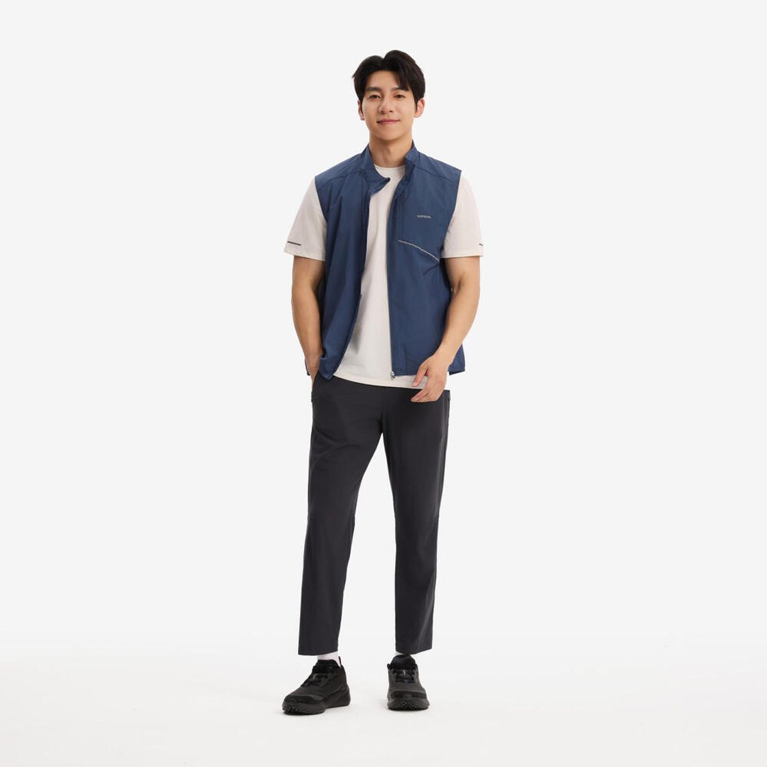 데카트론 남성 러닝 윈드 베스트 런 500 어비스 블루(DECATHLON Men's Running Wind Vest Run 500 Abyss Blue) - 5