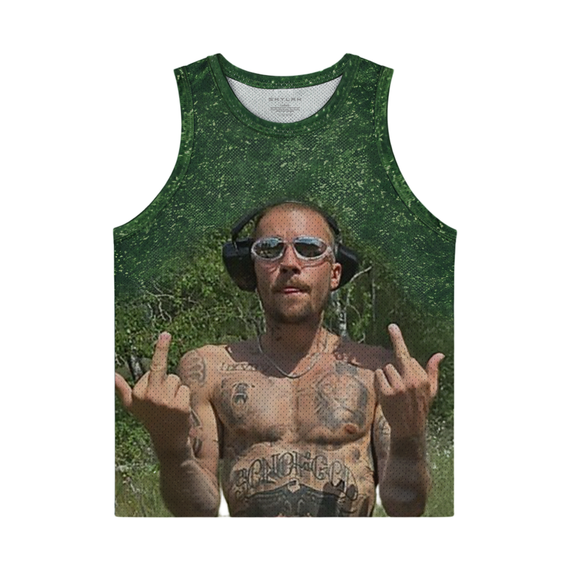 스카이라크 x 코첼라 핑거스 업 저지 그린(SKYLRK x Coachella Fingers Up Jersey Green)